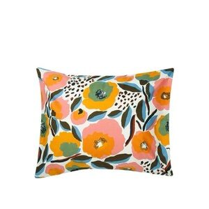 Set of 2 Two Marimekko Standard Rosarium‎ Pink 100% Cotton Floral Pillow Shams